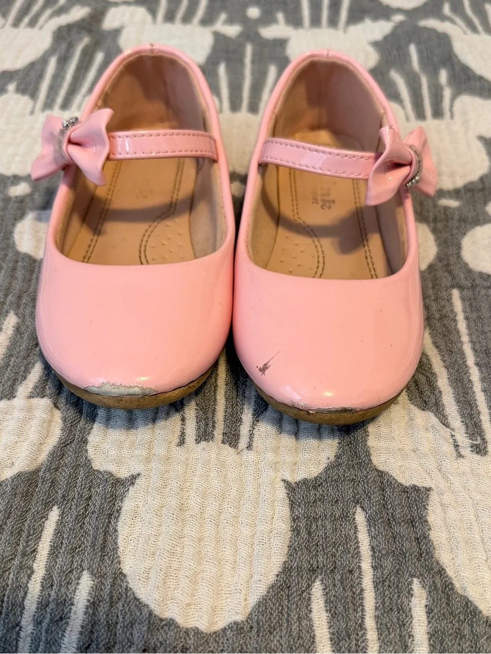 Pink Patent Bow Flats Toddler Girls Shoes